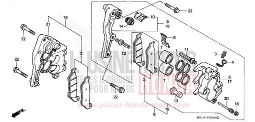 FRONT BRAKE CALIPER XRV750X de 1999